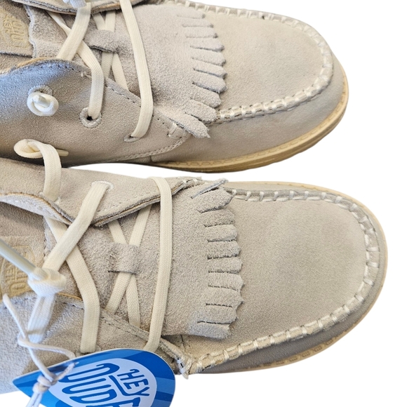 Hey Dude Wendy Mid Elevated Booties Ivory Womens NEW Size 7 - Picture 3 of 6